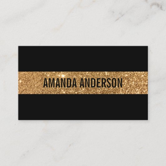 Elegante stijlvolle Faux Gold Glitter | VISITEKAAR Visitekaartje (Voorkant)