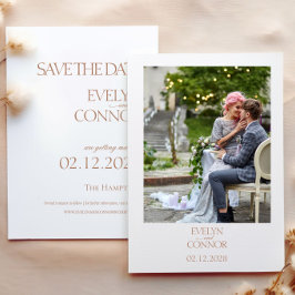Elegante stijlvolle foto bruiloft Save the date