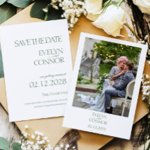 Elegante stijlvolle foto bruiloft Save the date