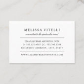 Elegante stijlvolle geschilderde Boho bloemen | Bl Visitekaartje (Achterkant)