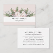 Elegante stijlvolle geschilderde Boho bloemen | Bl Visitekaartje (Voorkant / Achterkant)