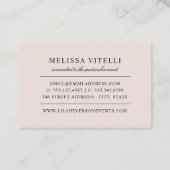 Elegante stijlvolle geschilderde Boho bloemen | Zw Visitekaartje (Achterkant)