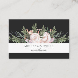 Elegante stijlvolle geschilderde Boho bloemen | Zw Visitekaartje