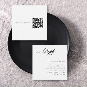 Elegante Stijlvolle Gesofisticeerde QR-code aan de Informatiekaartje