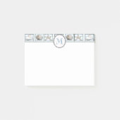 Elegante stijlvolle girly zeeschelpen en ster mono post-it® notes (Voorkant)