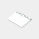 Elegante stijlvolle girly zeeschelpen en ster mono post-it® notes (Schuin)