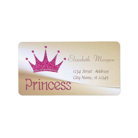 Elegante stijlvolle glinsterende tiara prinses etiket (Voorkant)