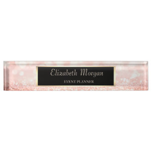 Elegante stijlvolle glitter bokeh, frame naambordje