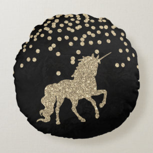 Elegante stijlvolle glitter folie confetti-diamant rond kussen