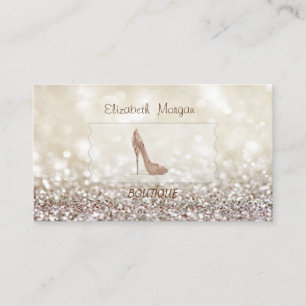 Elegante stijlvolle, glitterende bokeh, hoge hakke visitekaartje