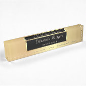 Elegante stijlvolle goud naambordje