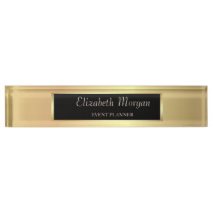 Elegante stijlvolle goud naambordje