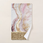 Elegante stijlvolle goud roze marmer bad handdoek (Handdoek)