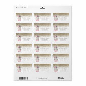 Elegante stijlvolle gouden diamanten cupcake macar etiket (Full Sheet)