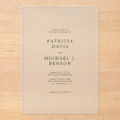 Elegante stijlvolle gouden donkergroene lijst brui acryl uitnodigingen (Voorkant)