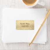 Elegante stijlvolle gouden glitter, bokeh etiket (Insitu)
