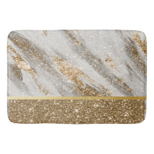 Elegante Stijlvolle Gouden Glitter Glanzend Badmat