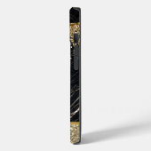 Elegante stijlvolle gouden glittersequins zwart ma Case-Mate iPhone case (Achterkant / Links)