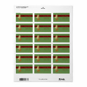 Elegante stijlvolle gouden kerstboom etiket (Full Sheet)