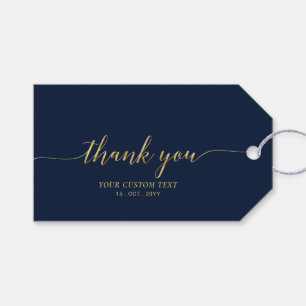 Elegante stijlvolle gouden marine feestfavoriet Da Cadeaulabel