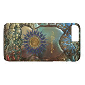 Elegante stijlvolle gouden metalen art nouveau Case-Mate iPhone case (Achterkant (Horizontaal))