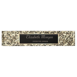 Elegante stijlvolle gouden pailletten, frame naambordje