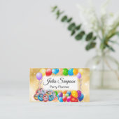 Elegante, stijlvolle, gouden, prachtige kleurrijke visitekaartje (Staand voorkant)