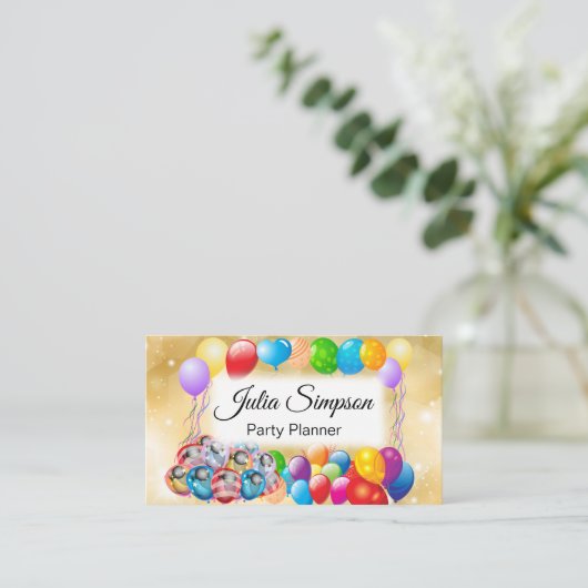 Elegante, stijlvolle, gouden, prachtige kleurrijke visitekaartje (Staand voorkant)