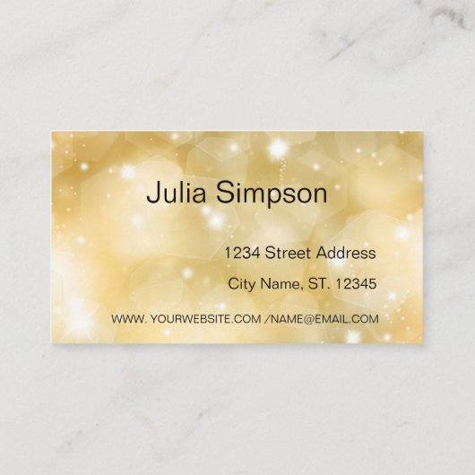 Elegante, stijlvolle, gouden, prachtige kleurrijke visitekaartje (Achterkant)