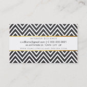 ELEGANTE stijlvolle gouden strip chevron krijtbord Visitekaartje (Achterkant)