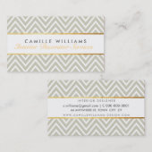 ELEGANTE stijlvolle gouden strip chevron patroon t Visitekaartje (Voorkant / Achterkant)