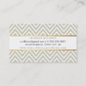 ELEGANTE stijlvolle gouden strip chevron patroon t Visitekaartje (Achterkant)