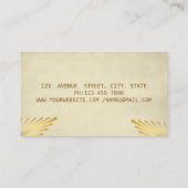 Elegante Stijlvolle Gouden Veer Notary Cream Visitekaartje (Achterkant)