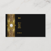 Elegante stijlvolle gouden zwarte luipaard met juw visitekaartje (Achterkant)