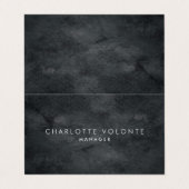 Elegante stijlvolle grijze professionele kunst visitekaartje (Buitenkant ongevouwen)