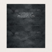 Elegante stijlvolle grijze professionele kunst visitekaartje (Binnenkant ongevouwen)