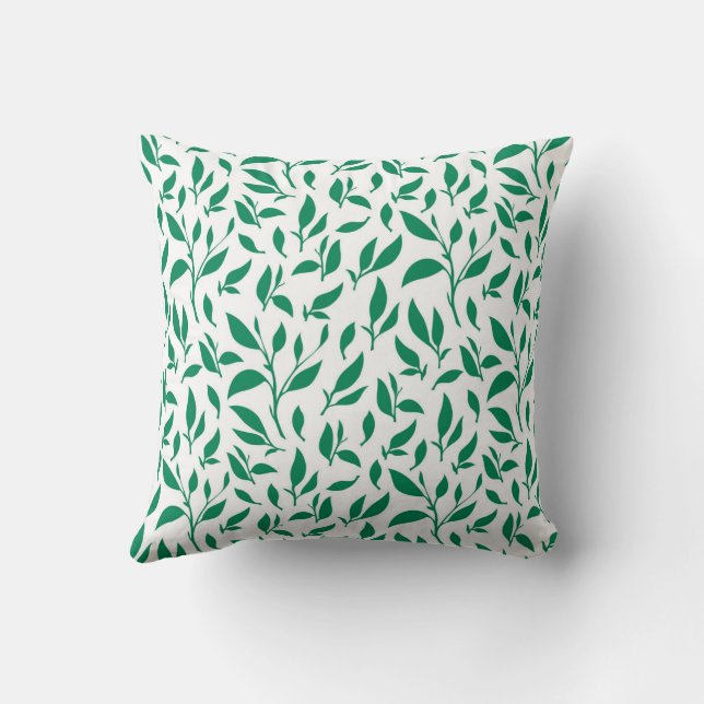 Elegante Stijlvolle Groene Elementen Botanisch Hui Kussen (Achterkant)