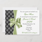 elegante, stijlvolle, groene uitnodiging voor bedr (Voorkant)