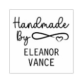 Elegante stijlvolle handgemaakte script hart rubberstempel (Afrduk)
