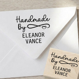 Elegante stijlvolle handgemaakte script hart  rubberstempel