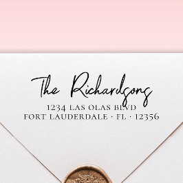 Elegante Stijlvolle Handtekening Familie Retouradr Zelfinktende Stempel