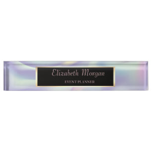 Elegante Stijlvolle Holografische Frame Naambordje