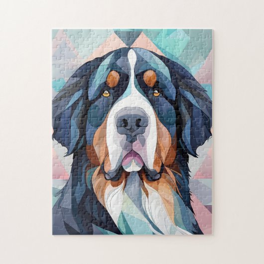 Elegante stijlvolle hond bernese berg legpuzzel (Verticaal)