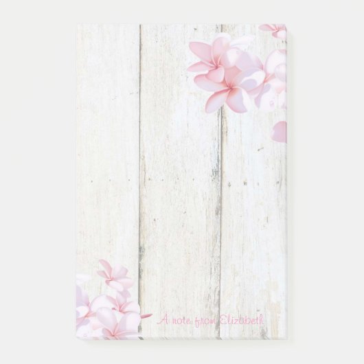 Elegante stijlvolle houtstructuur, kersenboom post-it® notes (Voorkant)