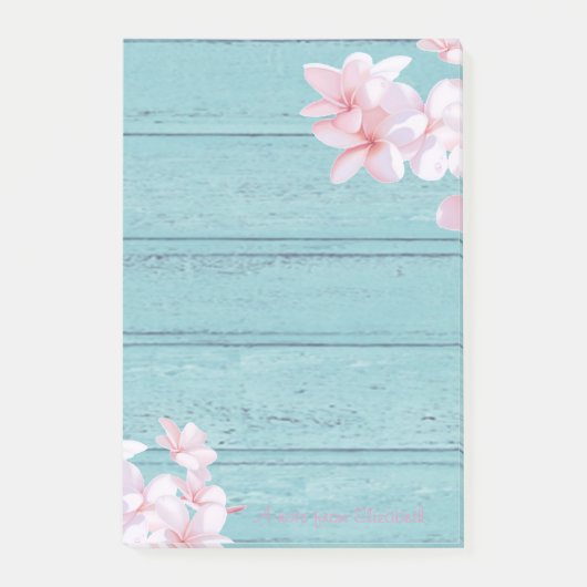 Elegante stijlvolle houtstructuur, kersenboom post-it® notes (Voorkant)