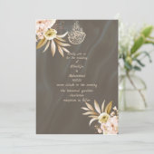 ELEGANTE STIJLVOLLE ISLAMITISCHE BRUILOFT UITNODIG KAART (Staand voorkant)