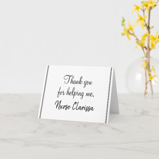 Elegante, stijlvolle Kaart "Bedankt dat je me hebt (Gele Bloem)