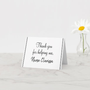 Elegante, stijlvolle Kaart "Bedankt dat je me hebt