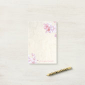 Elegante stijlvolle kersenboom post-it® notes (Op bureau)