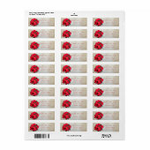 Elegante, stijlvolle kerst Poinsettia Etiket (Full Sheet)
